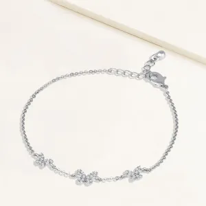 "Flying Together" 1.2CTW Pave Butterfly Station Bracelet