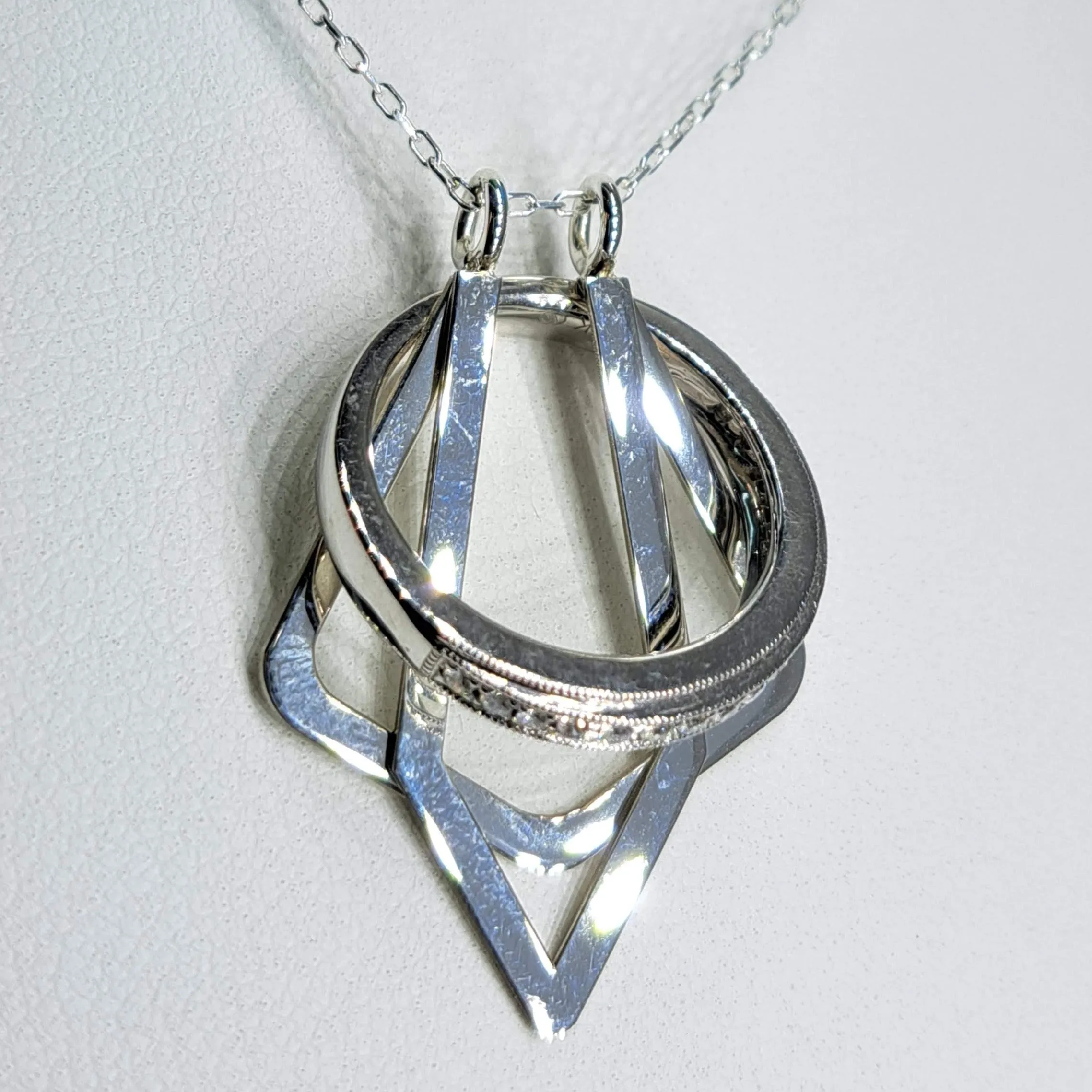 "Ring-A-Ling" 16"-18" Ring Keeping Necklace - Sterling or Gold Over Sterling