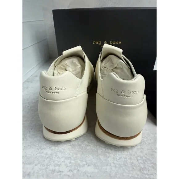Rag &amp; Bone Women’s Sneakers NY Dylan Elastic Runner in Cream Size 41 (US 11)
