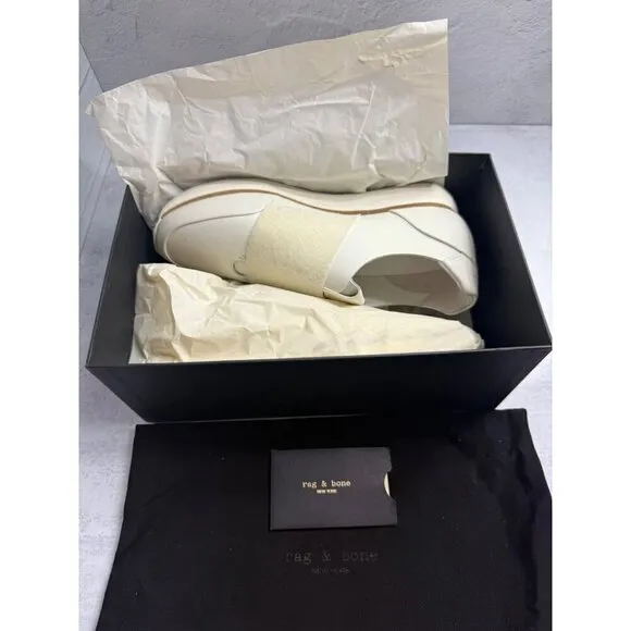 Rag &amp; Bone Women’s Sneakers NY Dylan Elastic Runner in Cream Size 41 (US 11)