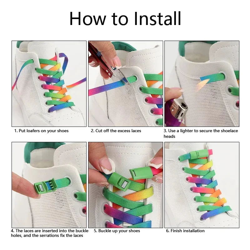 Rainbow Magic No-Tie Laces (Colors)