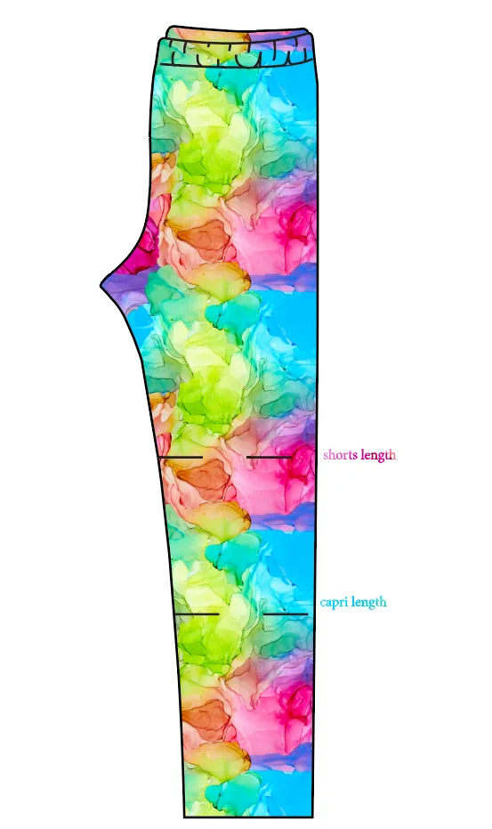 Rainbow Splash Basic Leggings
