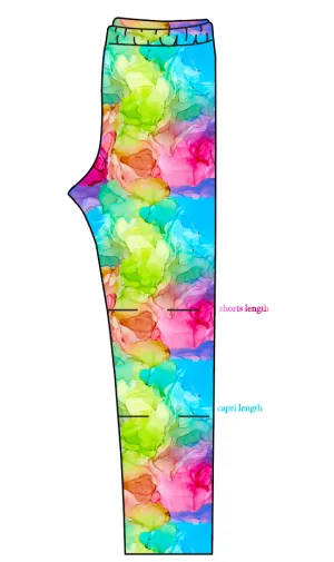 Rainbow Splash Basic Leggings