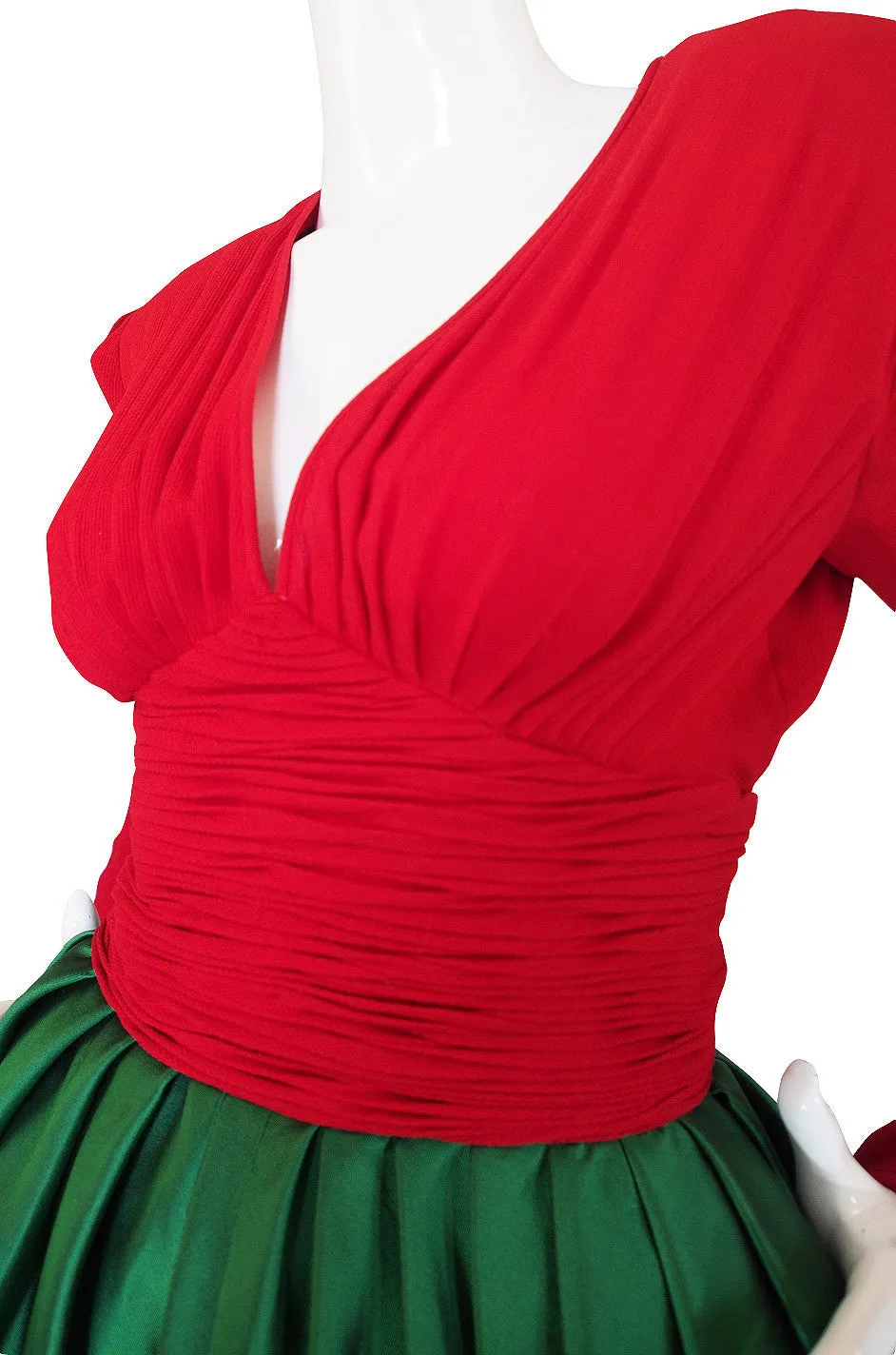 Rare 1988 Valentino Rhinestone Detailed "Cupid" Silk Gown