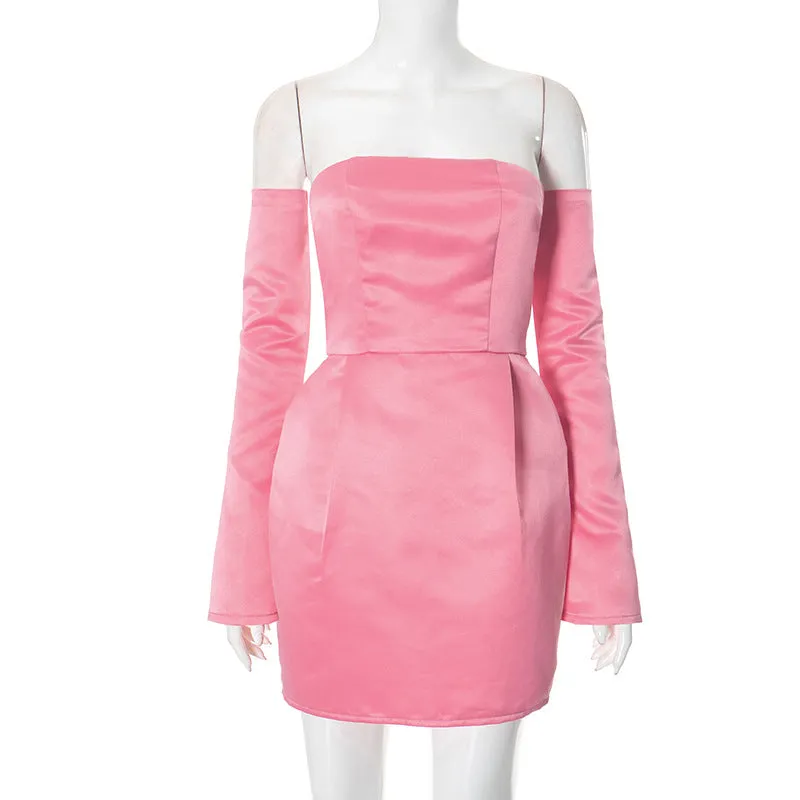 REALAIOT Sanhu Lianjiang G24DS310 2025 women's clothing tube top with belt sleeves, simple and elegant bud skirt  wholesale