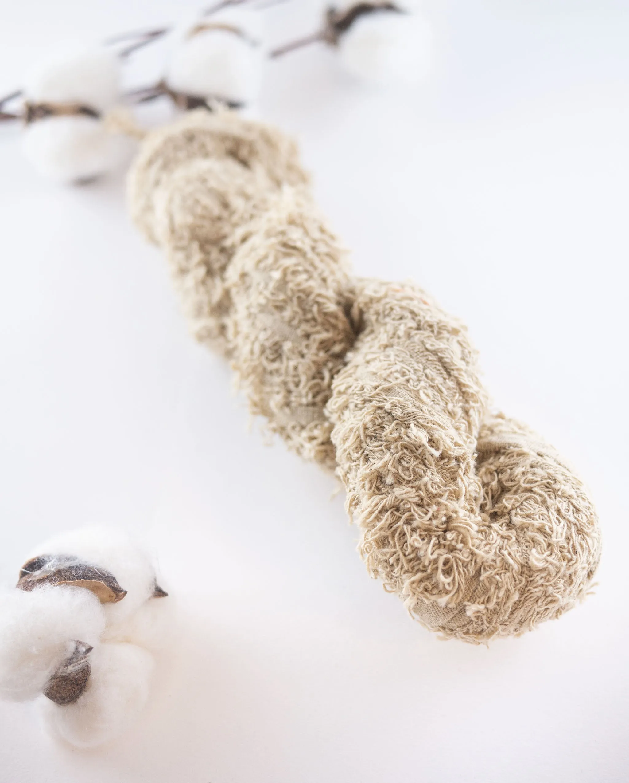 Recycled Cotton Frizz Ribbon, 30 m, 100 g
