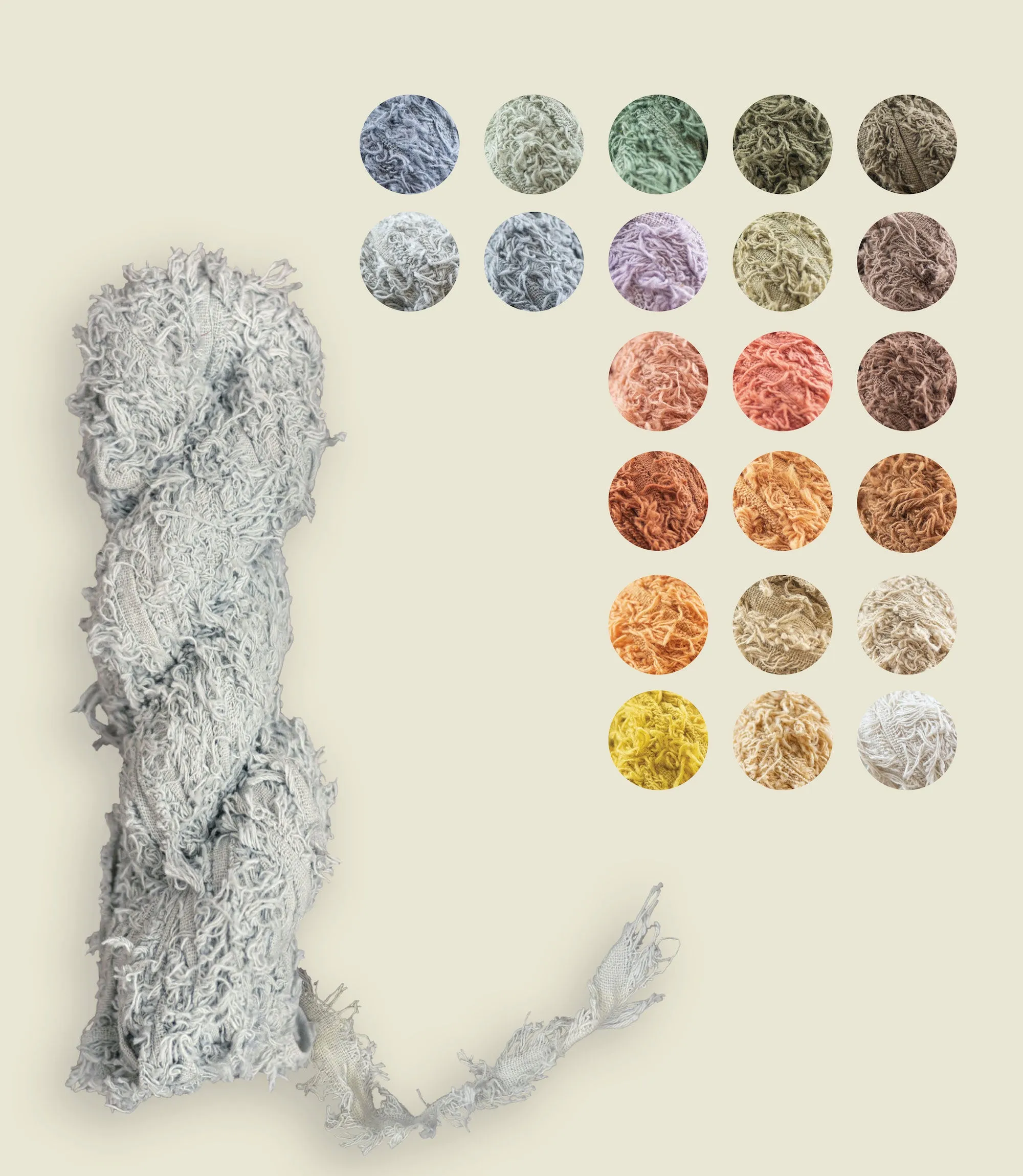 Recycled Cotton Frizz Ribbon, 30 m, 100 g