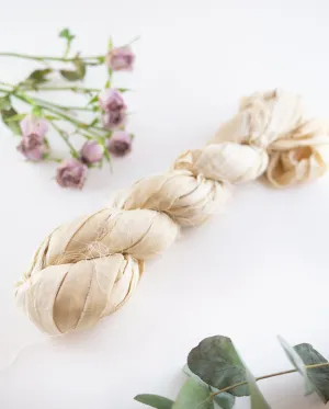 Recycled sari silk ribbon, 100g