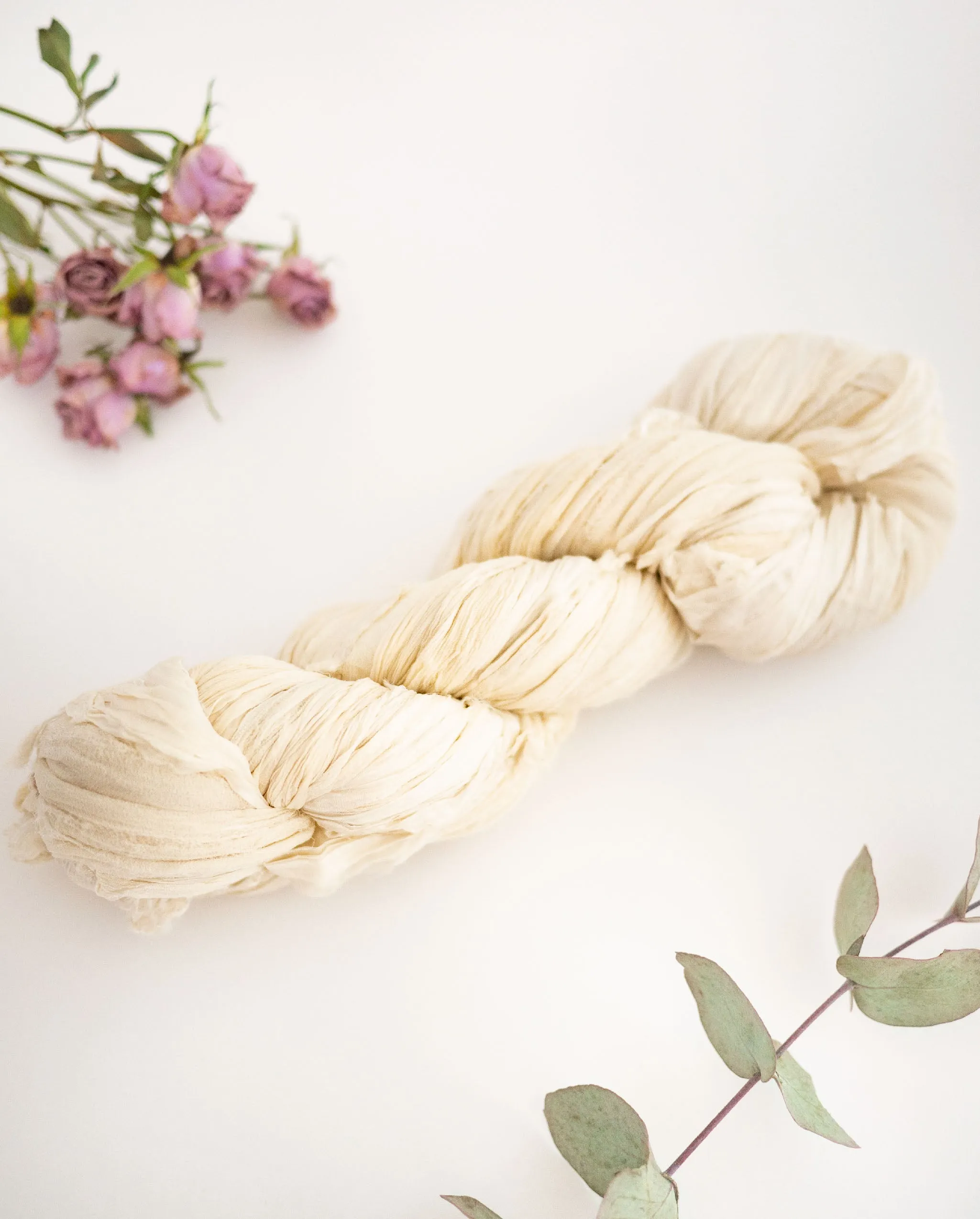 Recycled silk chiffon ribbon, 100g