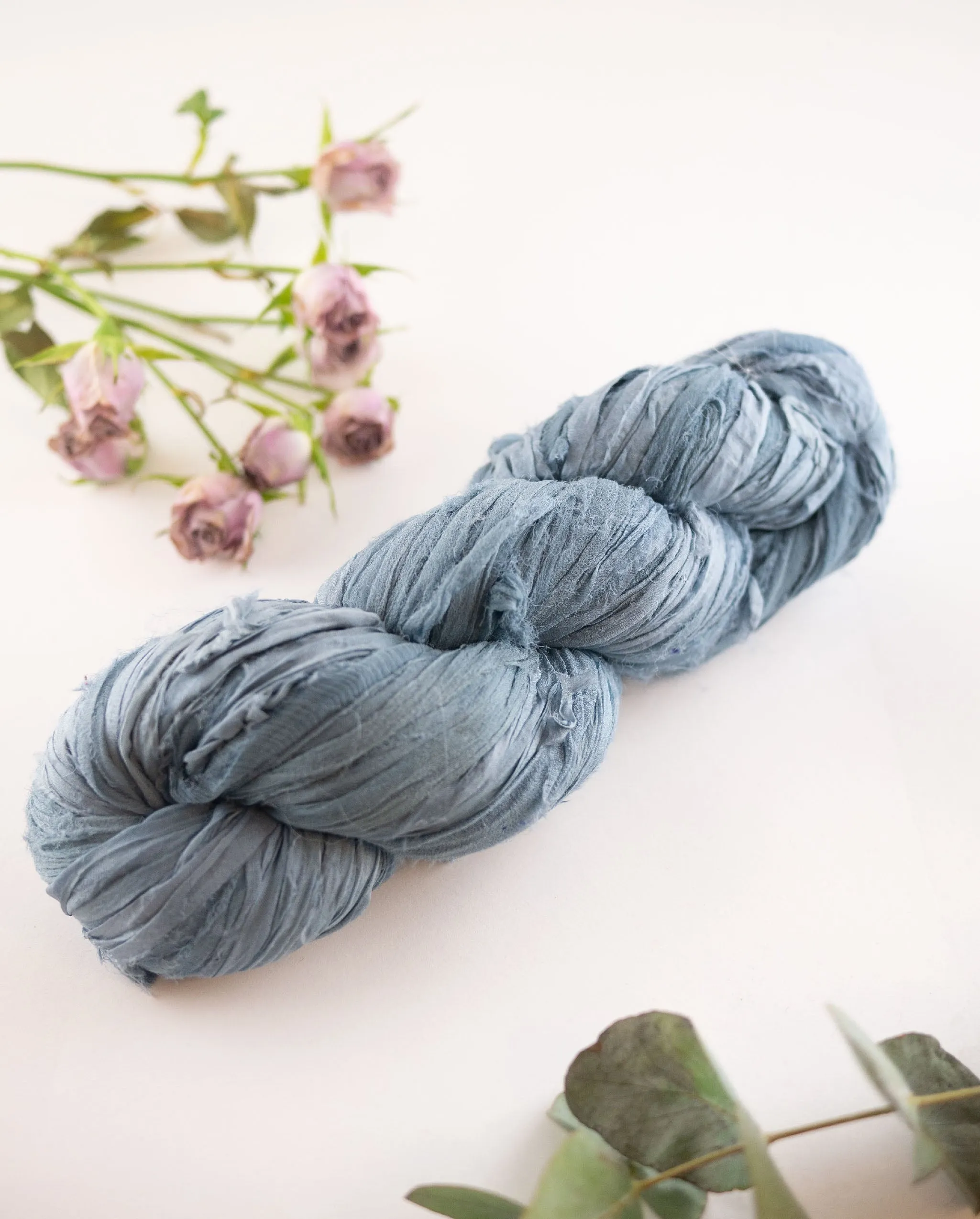 Recycled silk chiffon ribbon, 100g