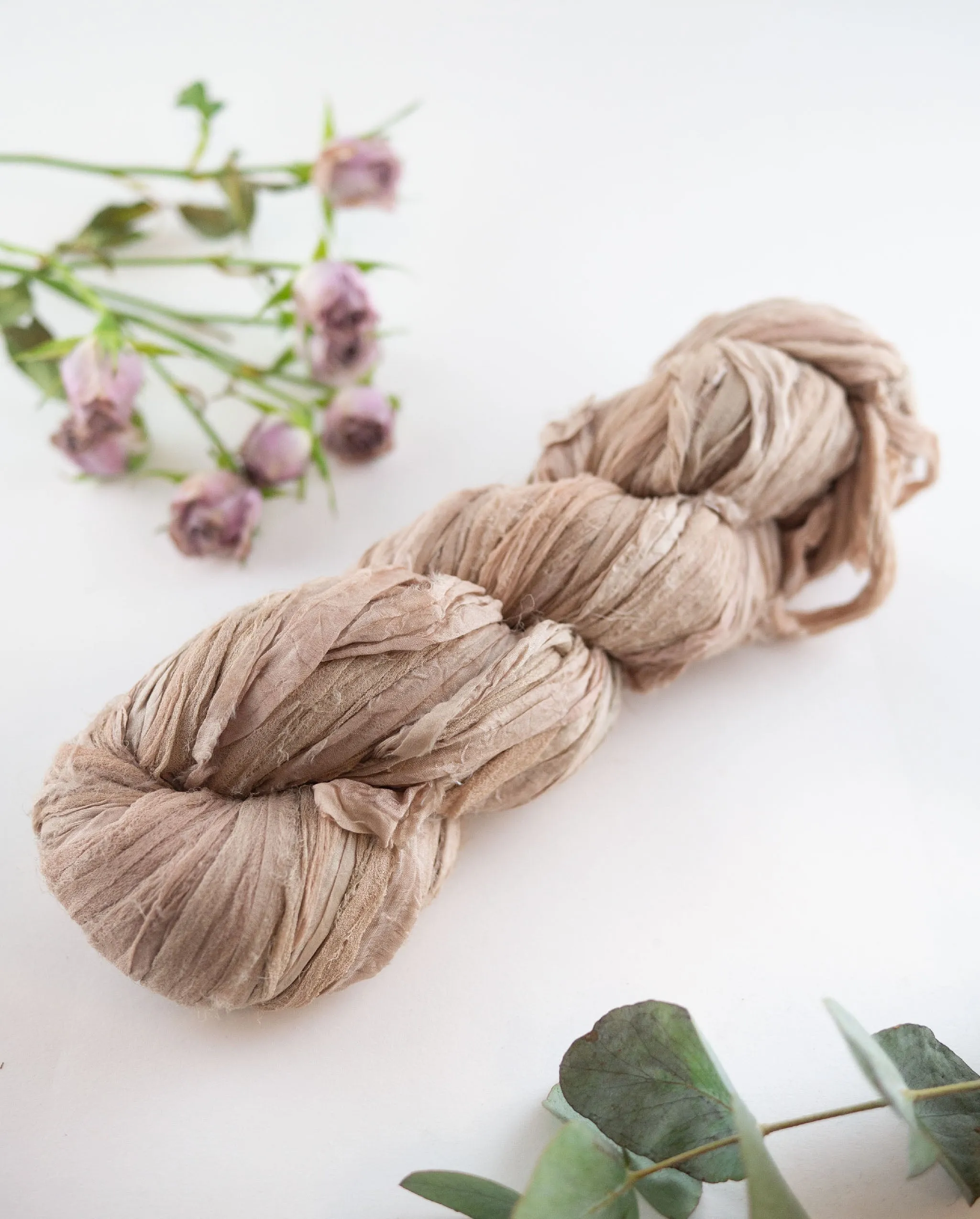 Recycled silk chiffon ribbon, 100g