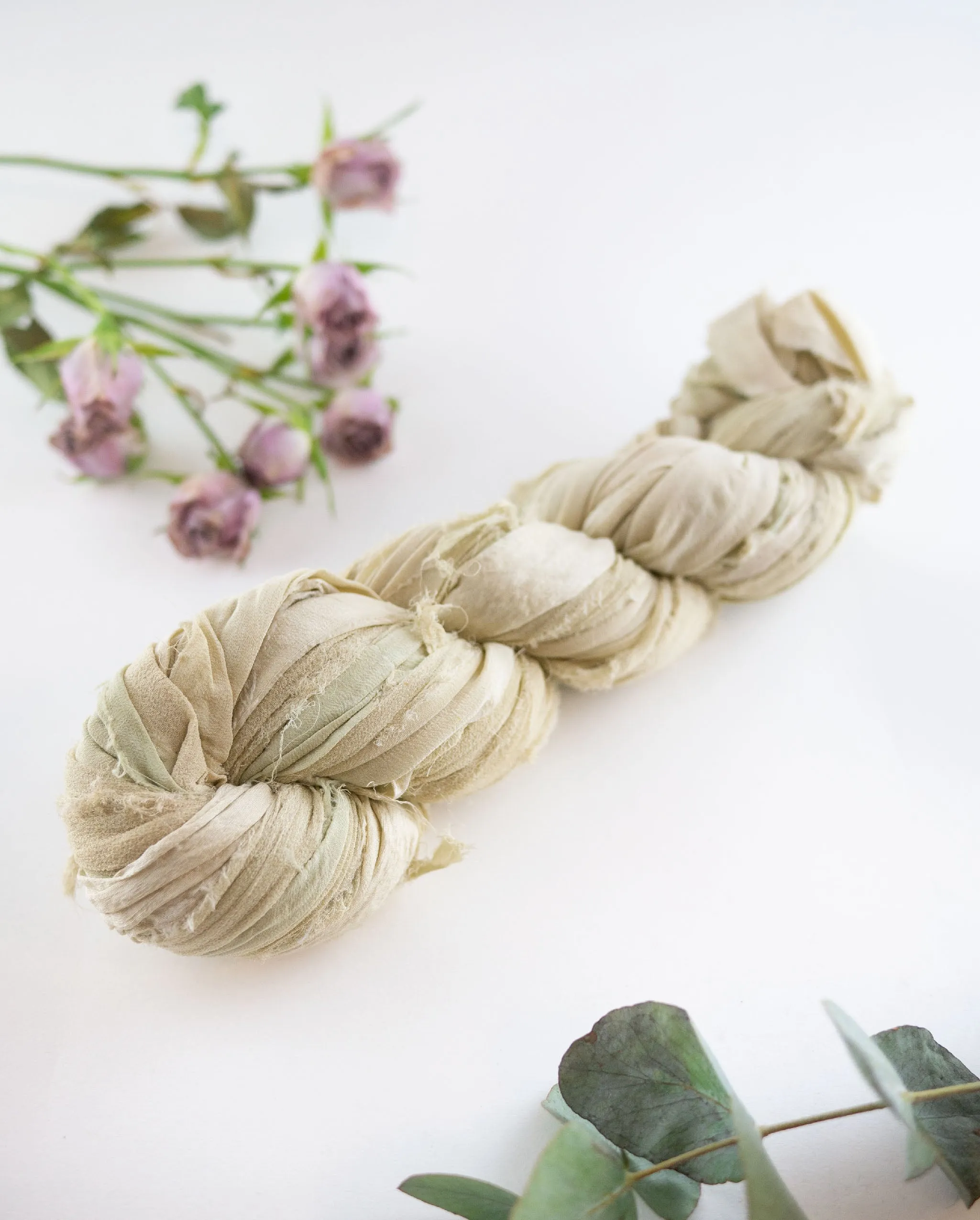 Recycled silk chiffon ribbon, 100g