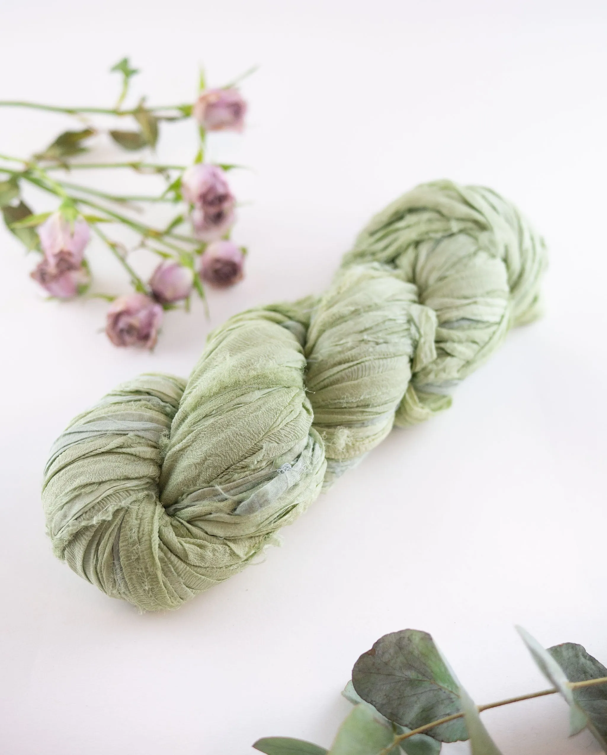 Recycled silk chiffon ribbon, 100g