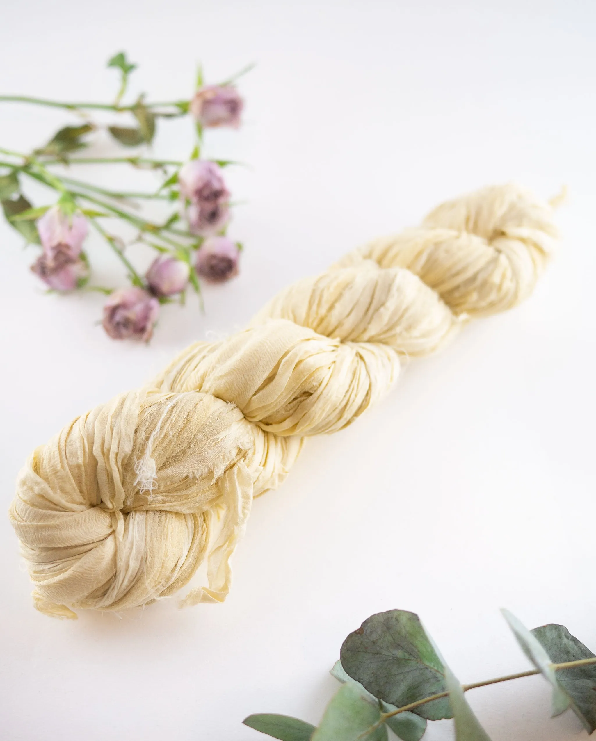 Recycled silk chiffon ribbon, 100g