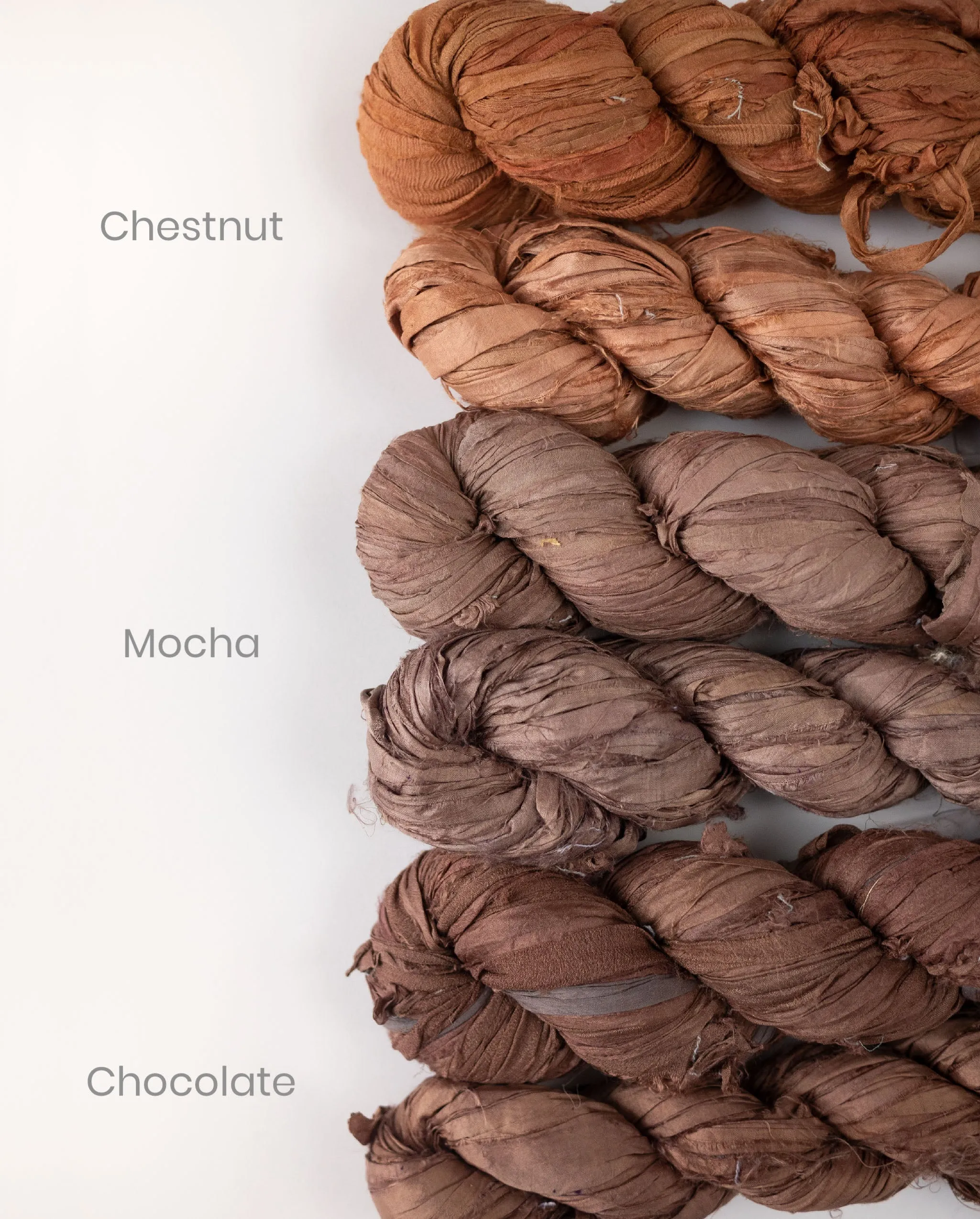 Recycled silk chiffon ribbon, 100g