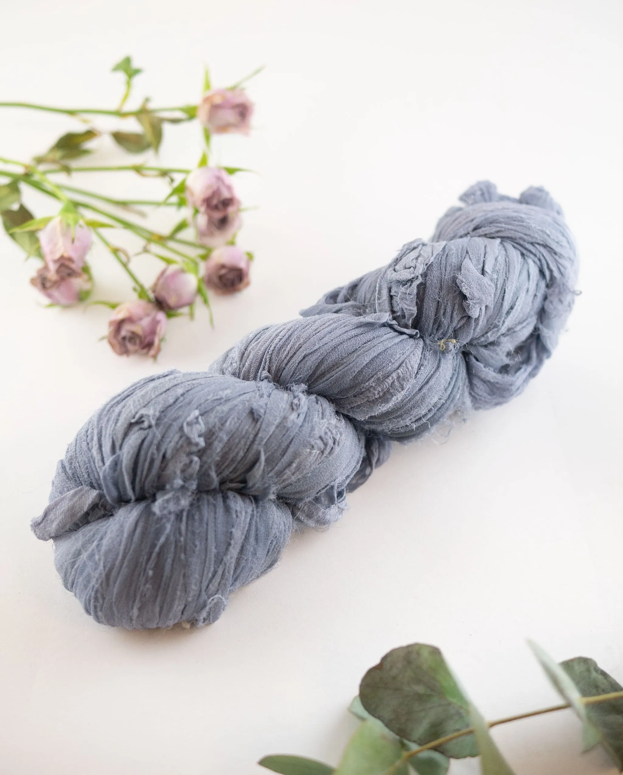 Recycled silk chiffon ribbon, 100g