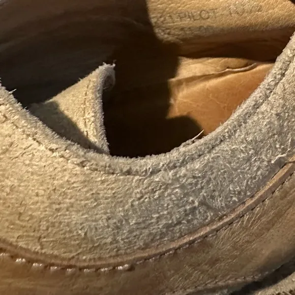Red Tape Moccasin Shoes Mens Size 10 1/2 Tan Toned Genuine Leather Rubber Sole