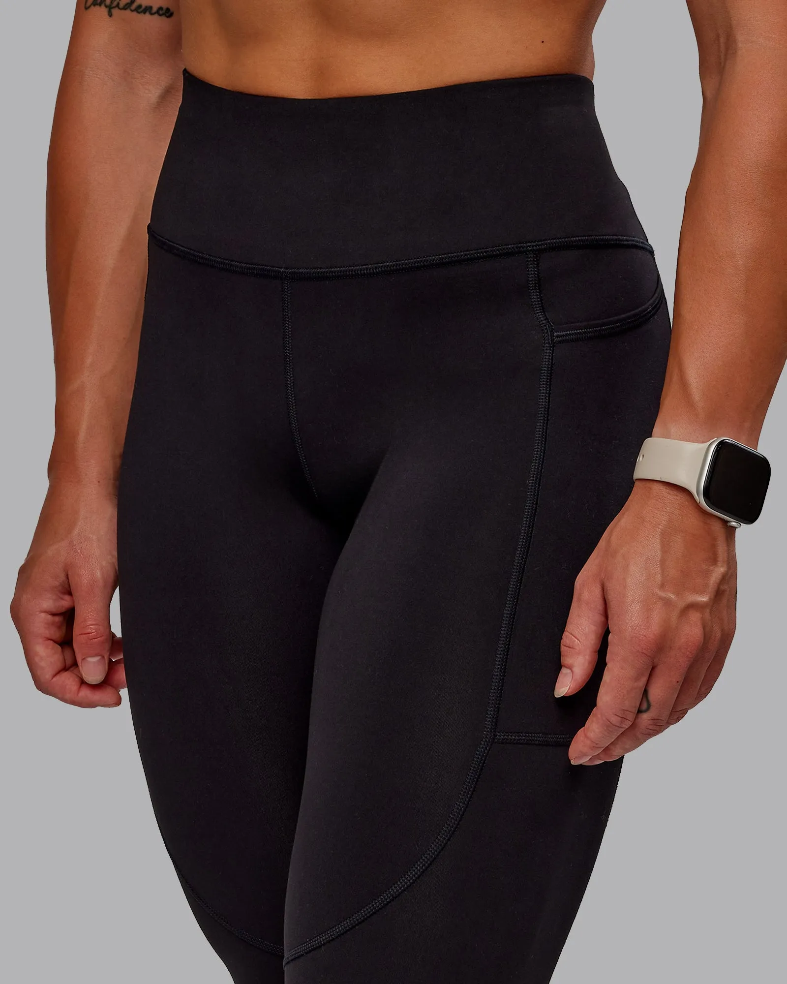 Rep 7/8 Length Tight - Black-Azure Blue