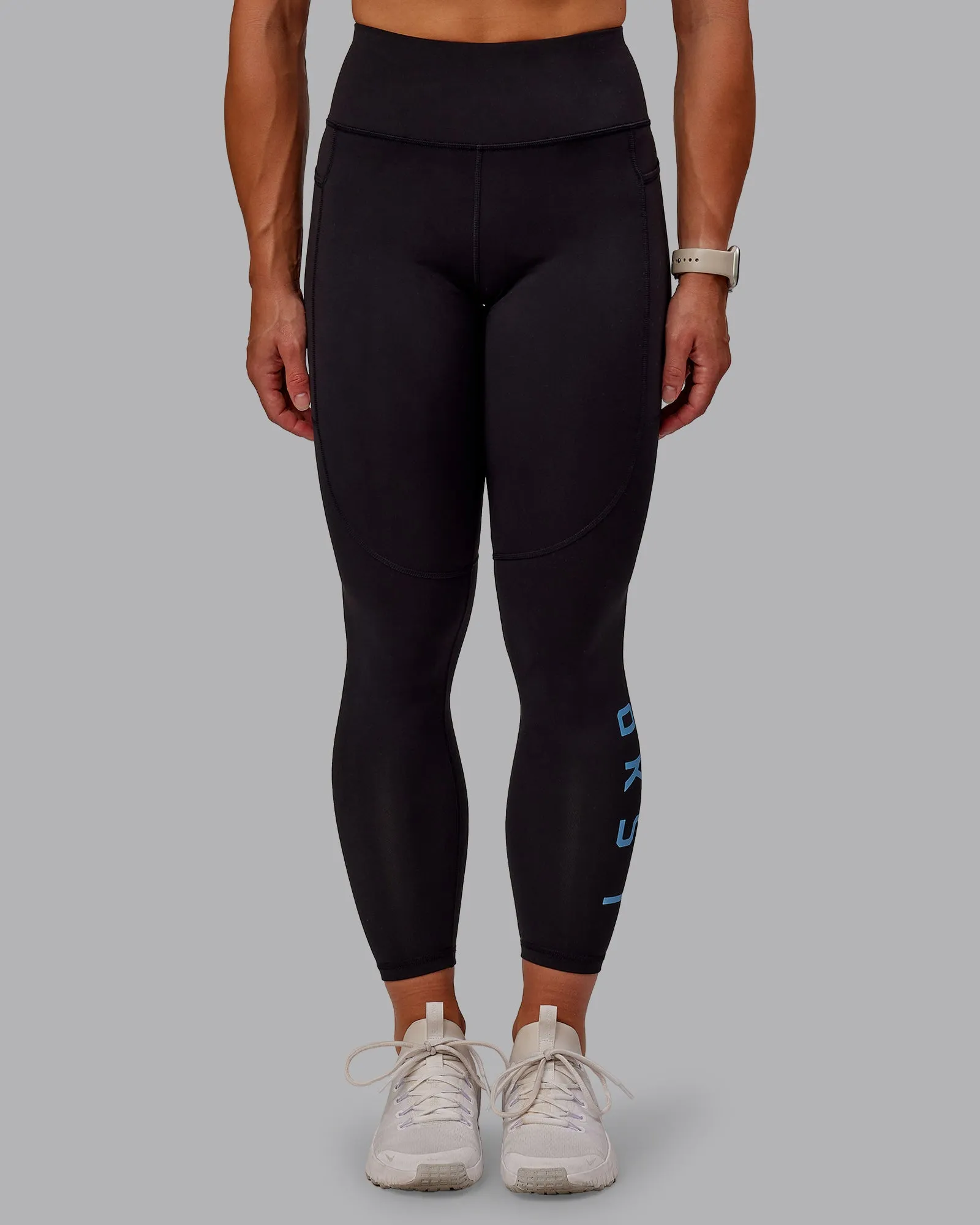 Rep 7/8 Length Tight - Black-Azure Blue