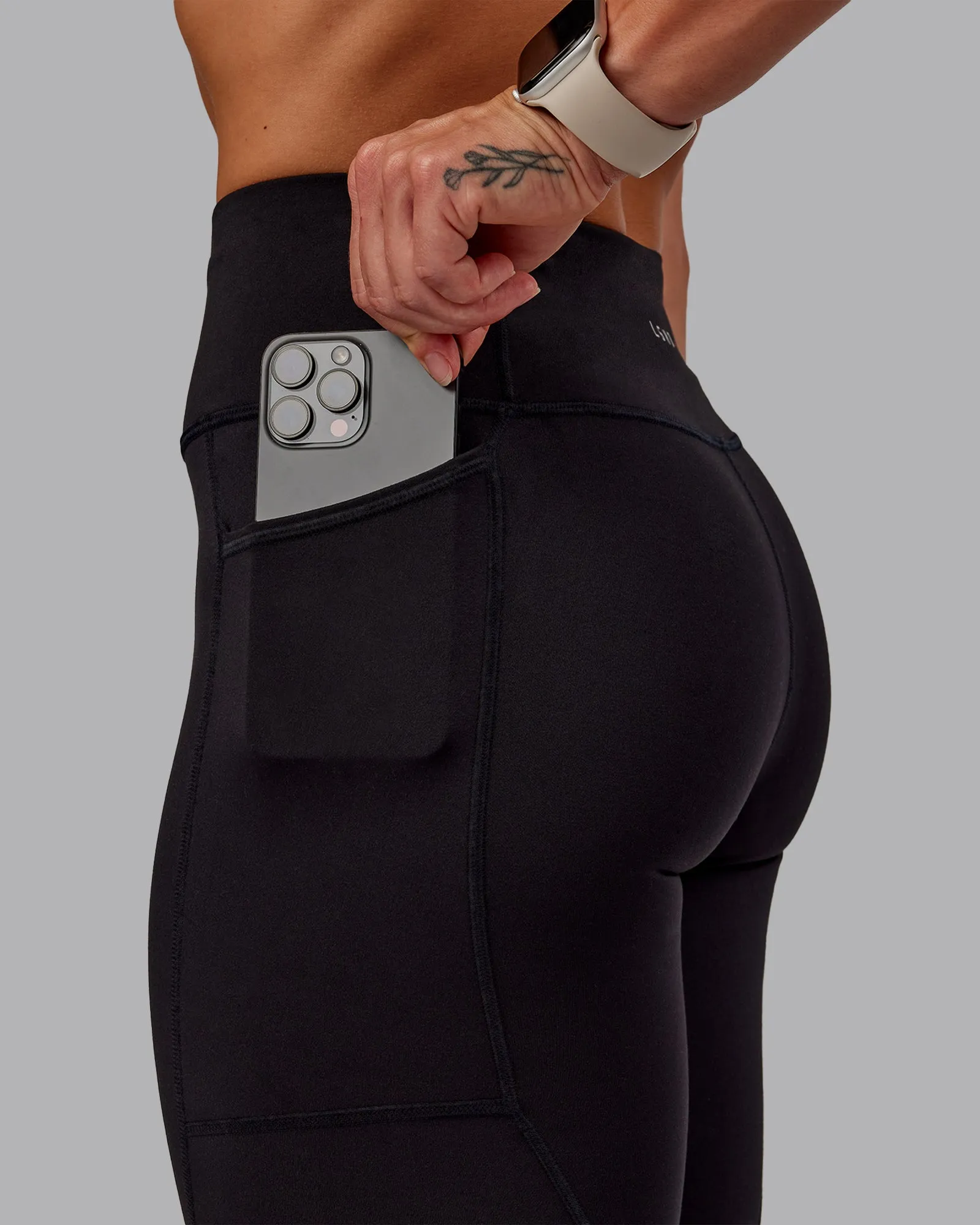 Rep 7/8 Length Tight - Black-Azure Blue