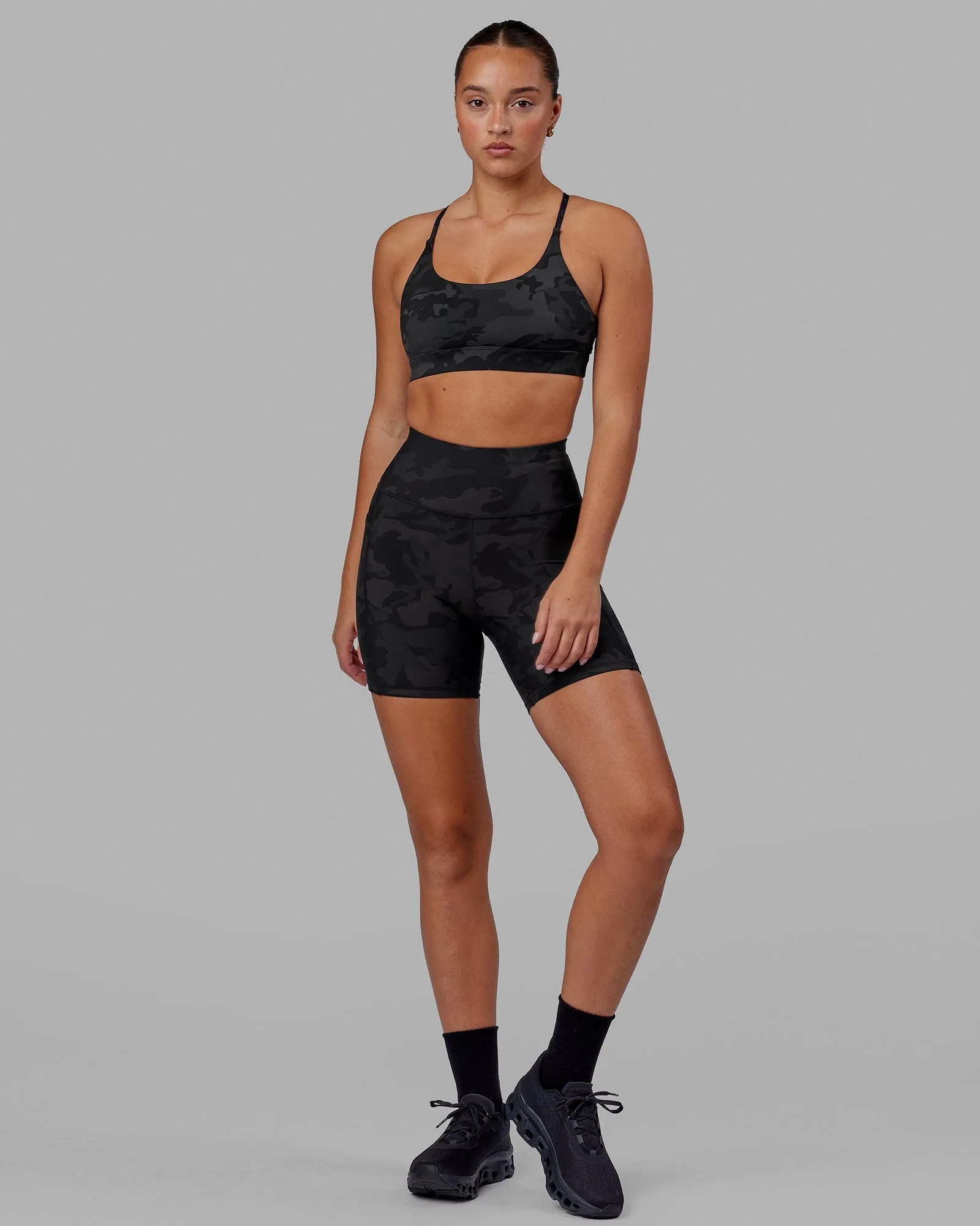Rep Mid Short Tight - Black-Camo