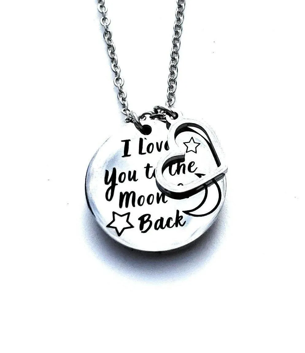 RETIRED - Shungite Pendant: Love You to the Moon & Back - Adjustable for Adults and Kids