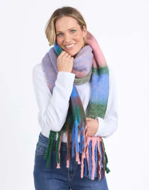 Ribbon Scarf - Pink/Blue/Green Check