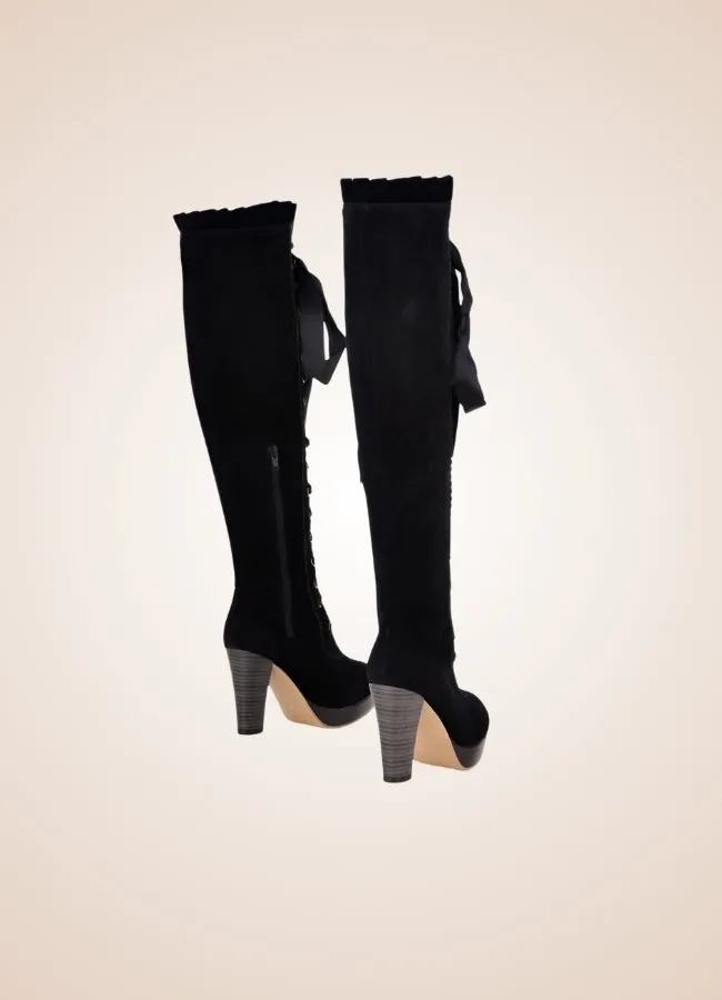 Ribbons Lace Steampunk Boots