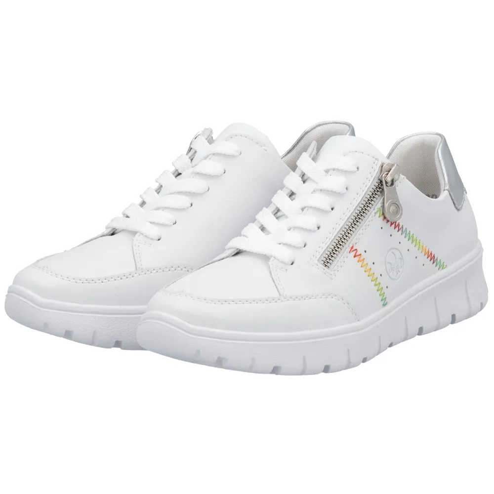 Rieker N1313-80 (Buxton) White Shoes
