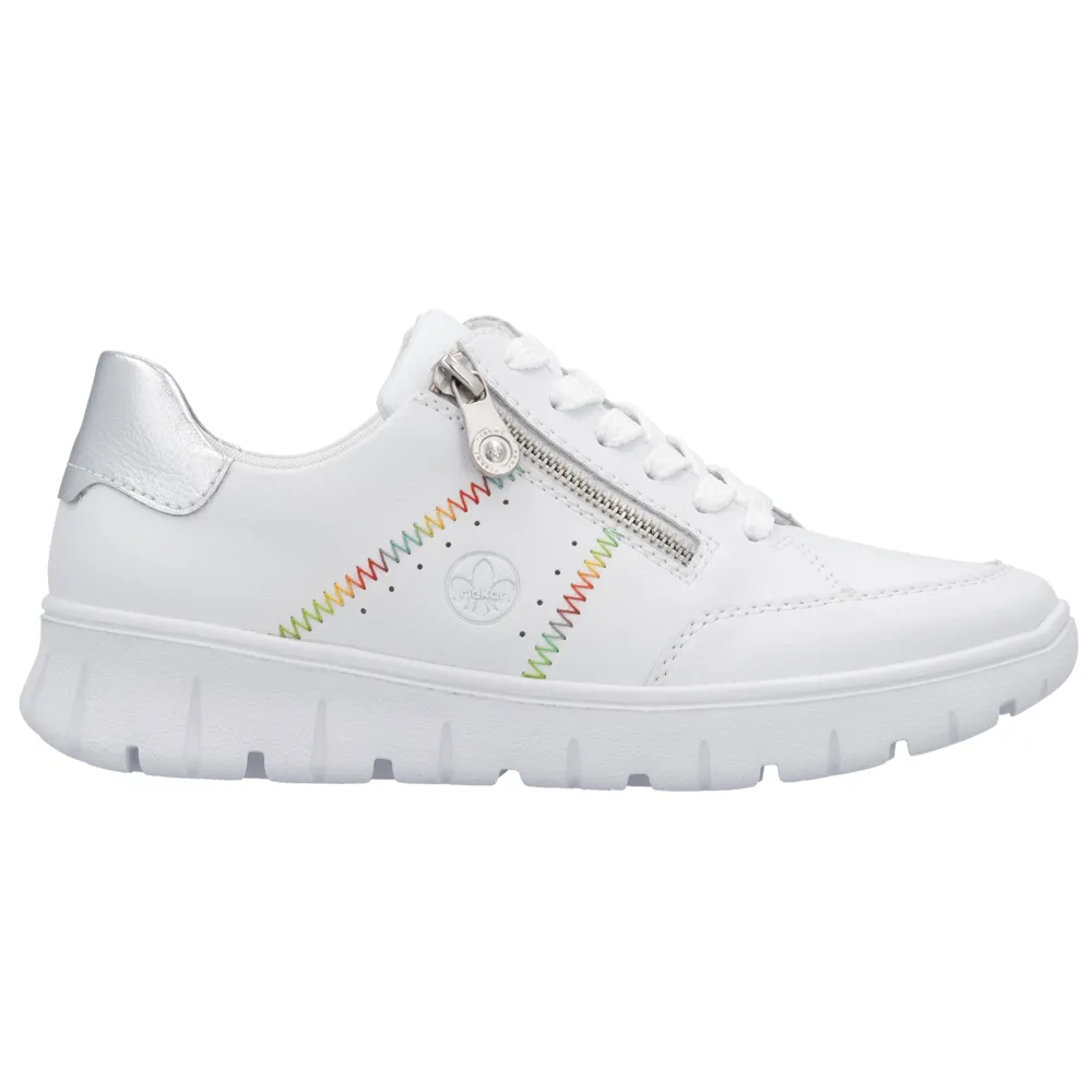 Rieker N1313-80 (Buxton) White Shoes