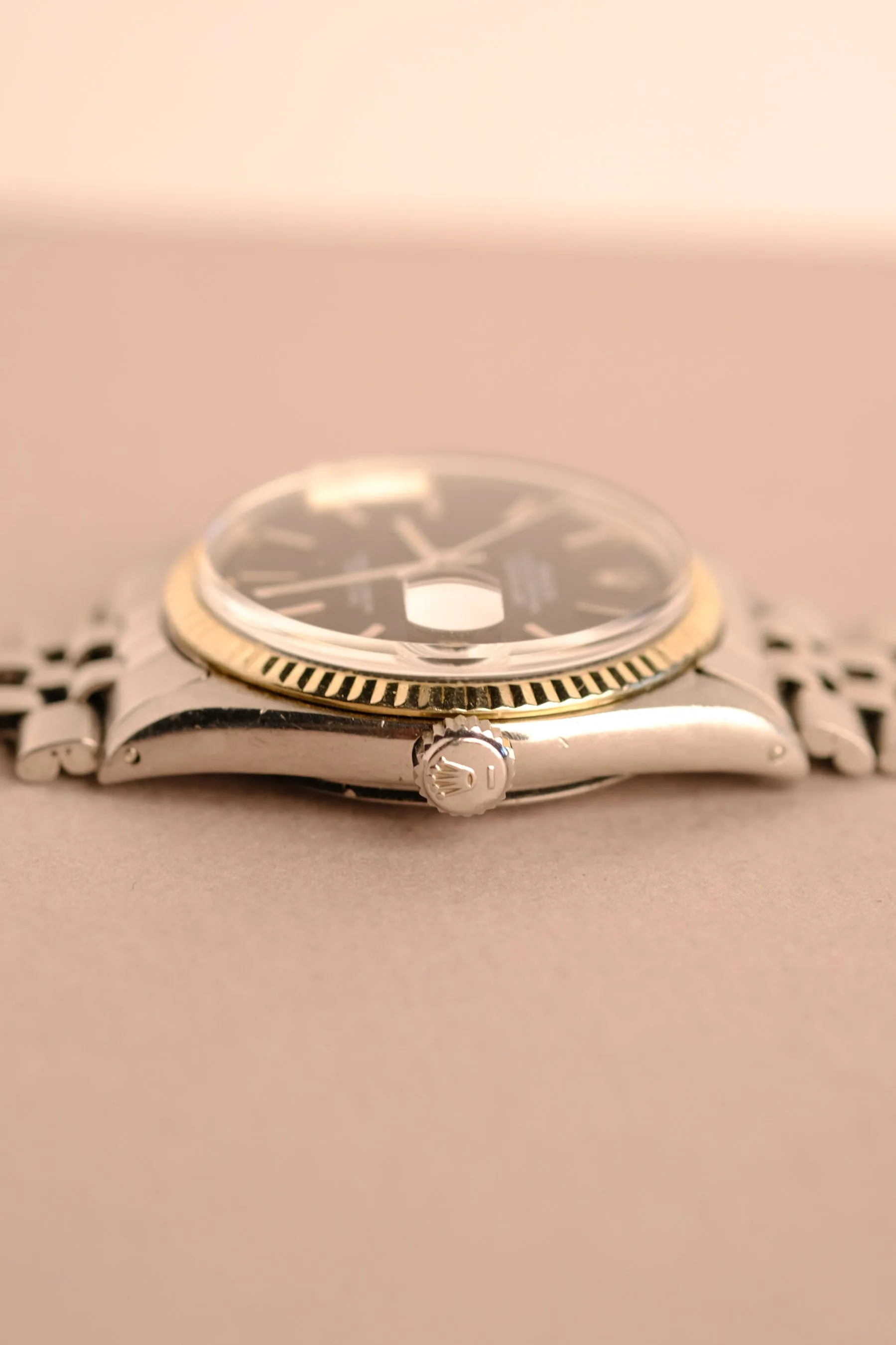 Rolex Datejust 1601 Black Matte Dial Pumpkin Patina - 1963