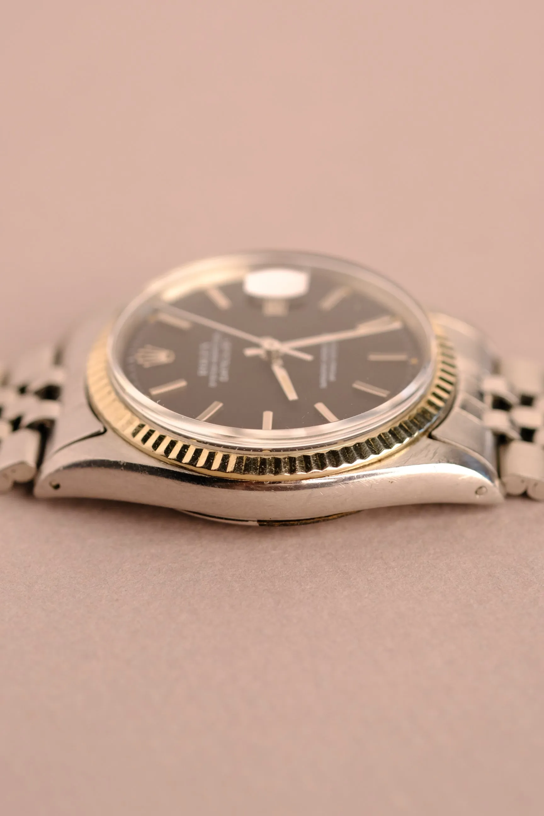 Rolex Datejust 1601 Black Matte Dial Pumpkin Patina - 1963