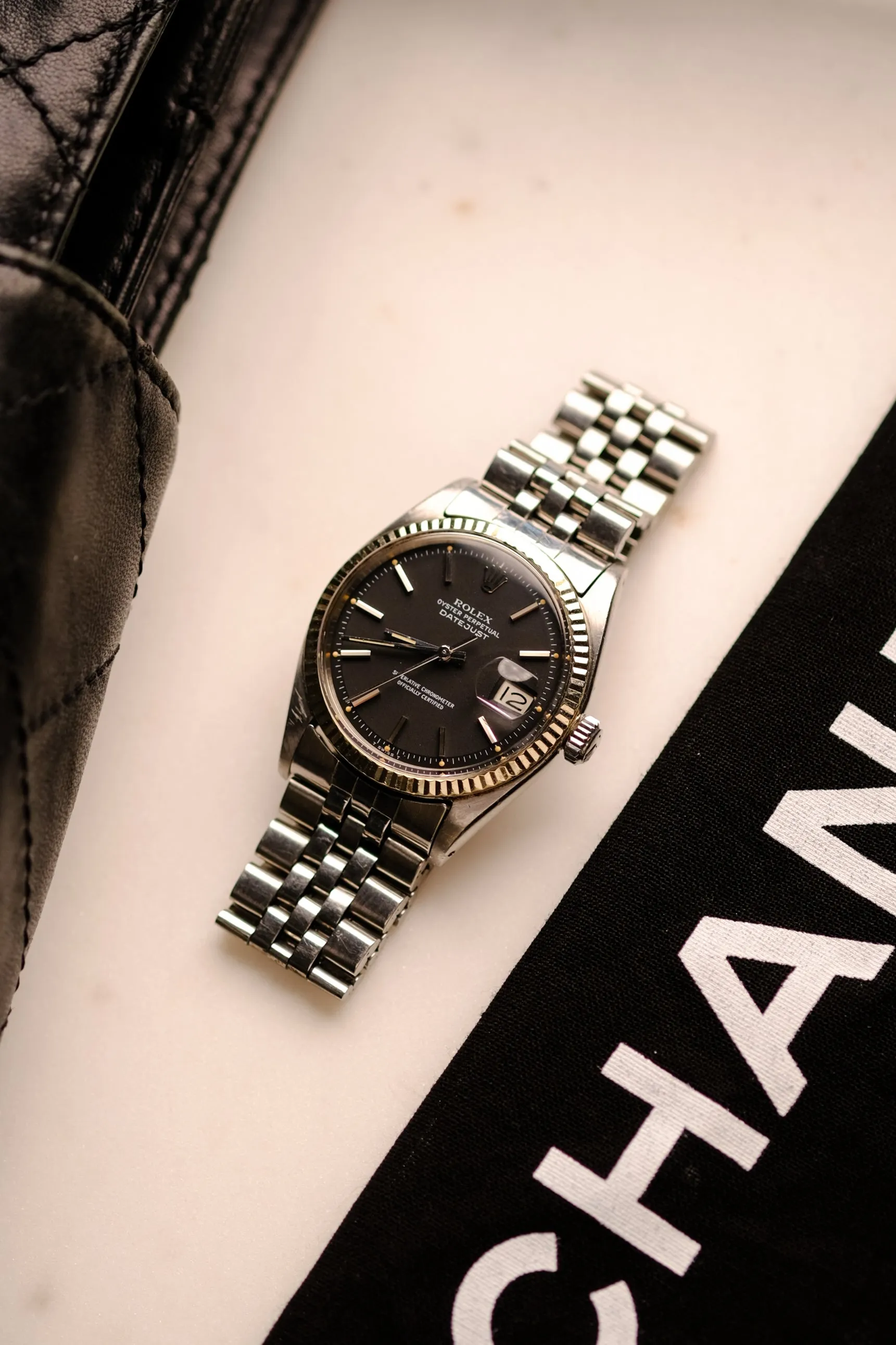 Rolex Datejust 1601 Black Matte Dial Pumpkin Patina - 1963