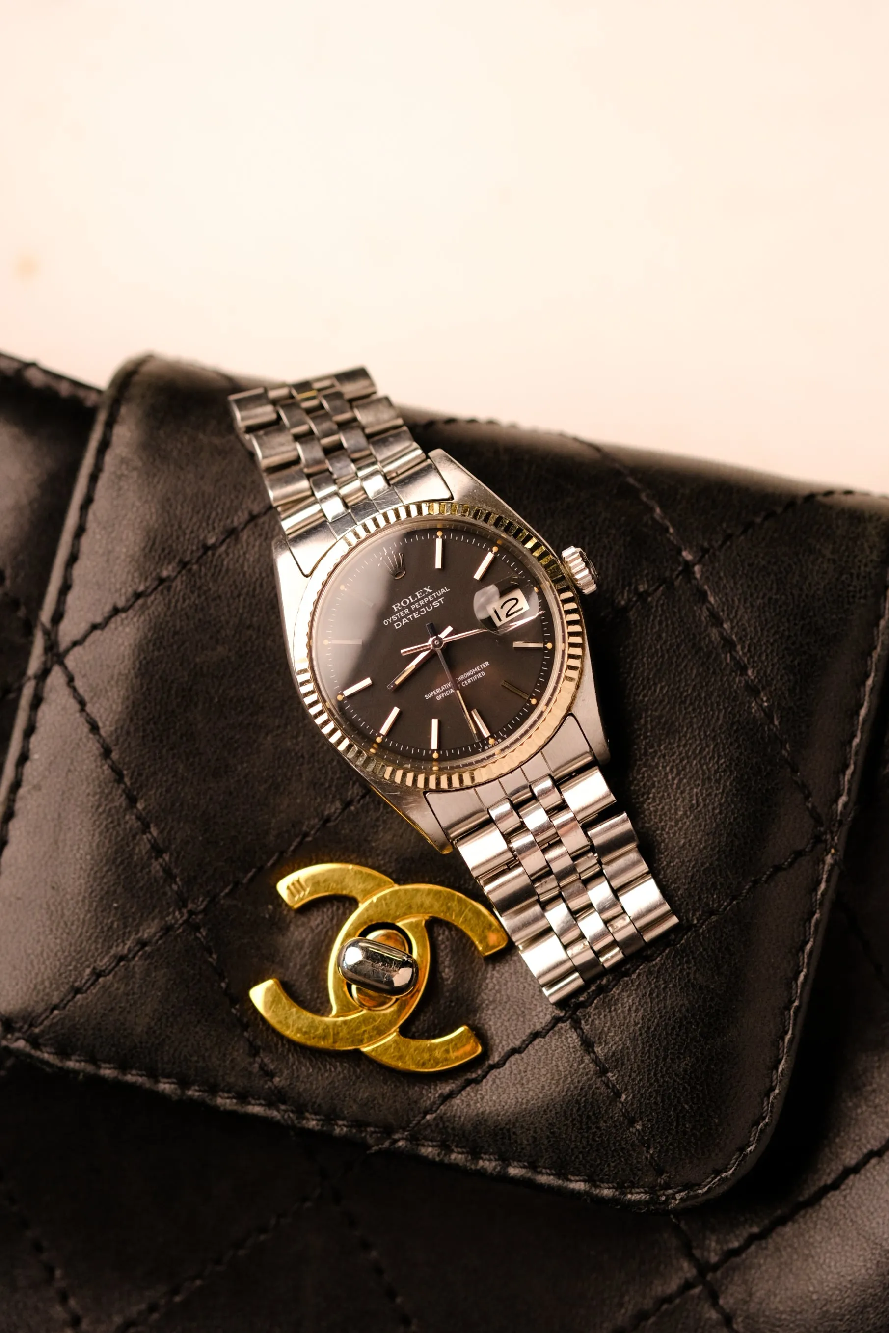 Rolex Datejust 1601 Black Matte Dial Pumpkin Patina - 1963