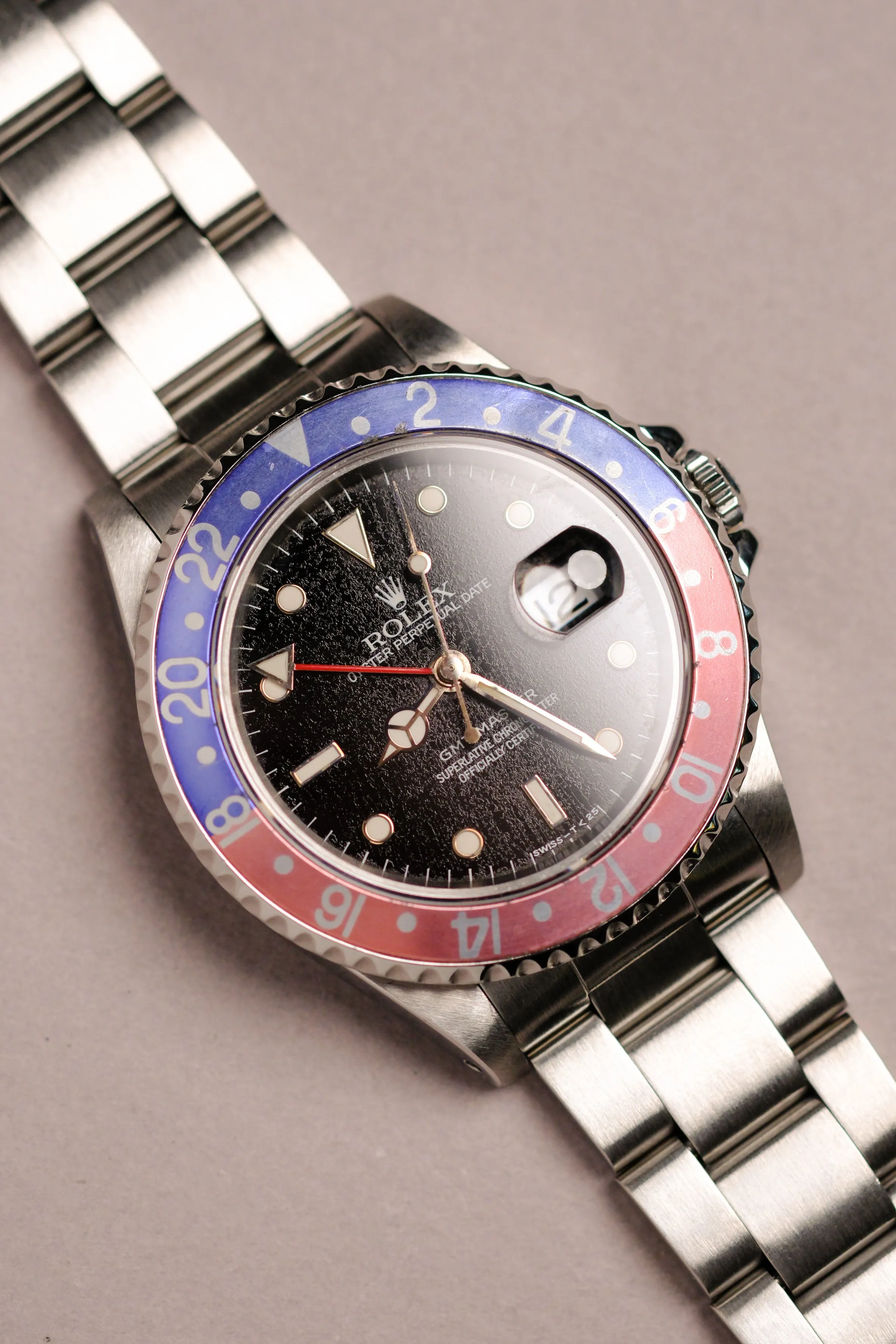 Rolex GMT Master I Pepsi 16700 Frosted Dial w/Faded Bezel - 1996