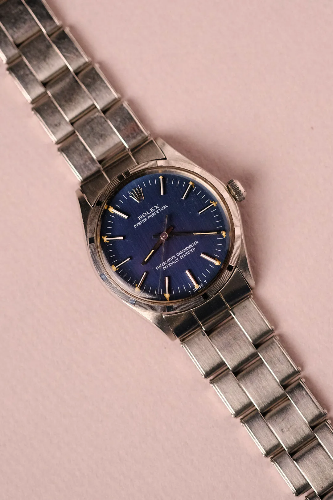 Rolex Oyster Perpetual Blue 1003 Blue Brushed Dial w/Papers - 1972