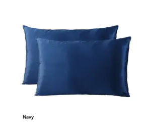 Royal Comfort Mulberry Soft Silk Hypoallergenic Pillowcase Twin Pack 51 x 76cm 51 x 76 cm - 7 Colours
