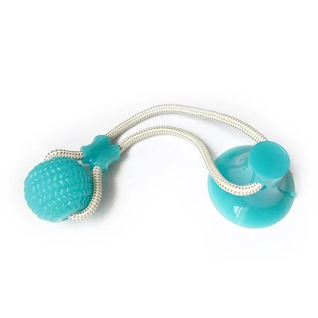 Rubber Ball With Suction Cup | Multifunction Chew Toy