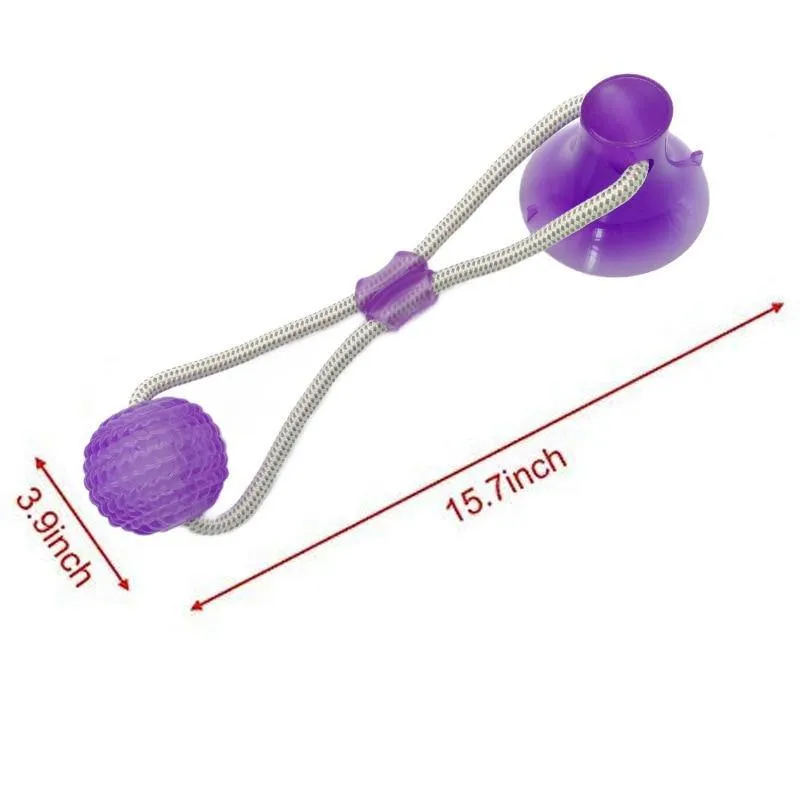 Rubber Ball With Suction Cup | Multifunction Chew Toy