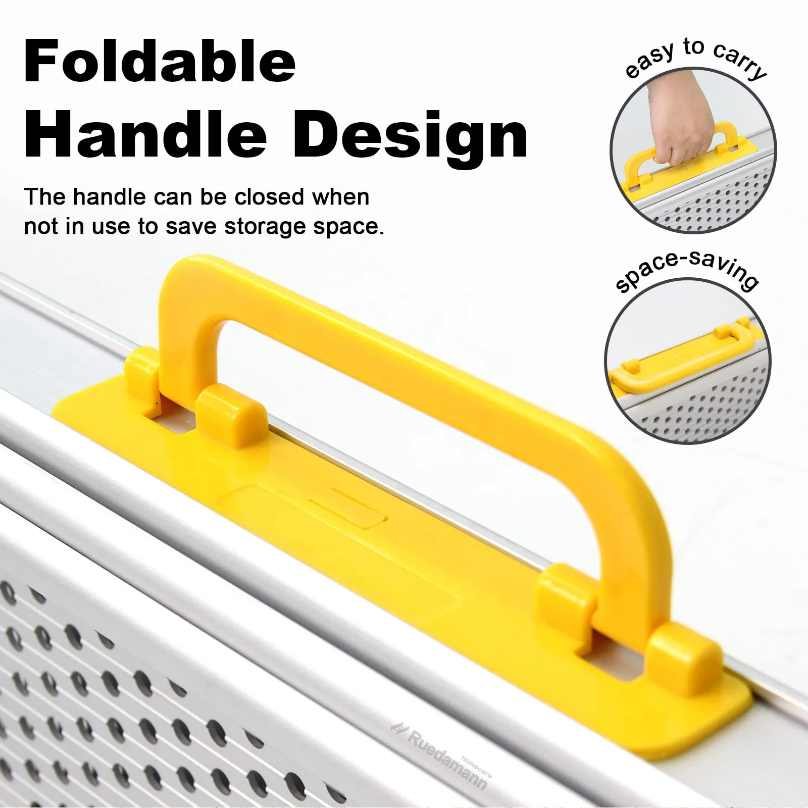 Ruedamann® 8.9" W Adjustable Three Section Wheelchair Ramp 1 Set