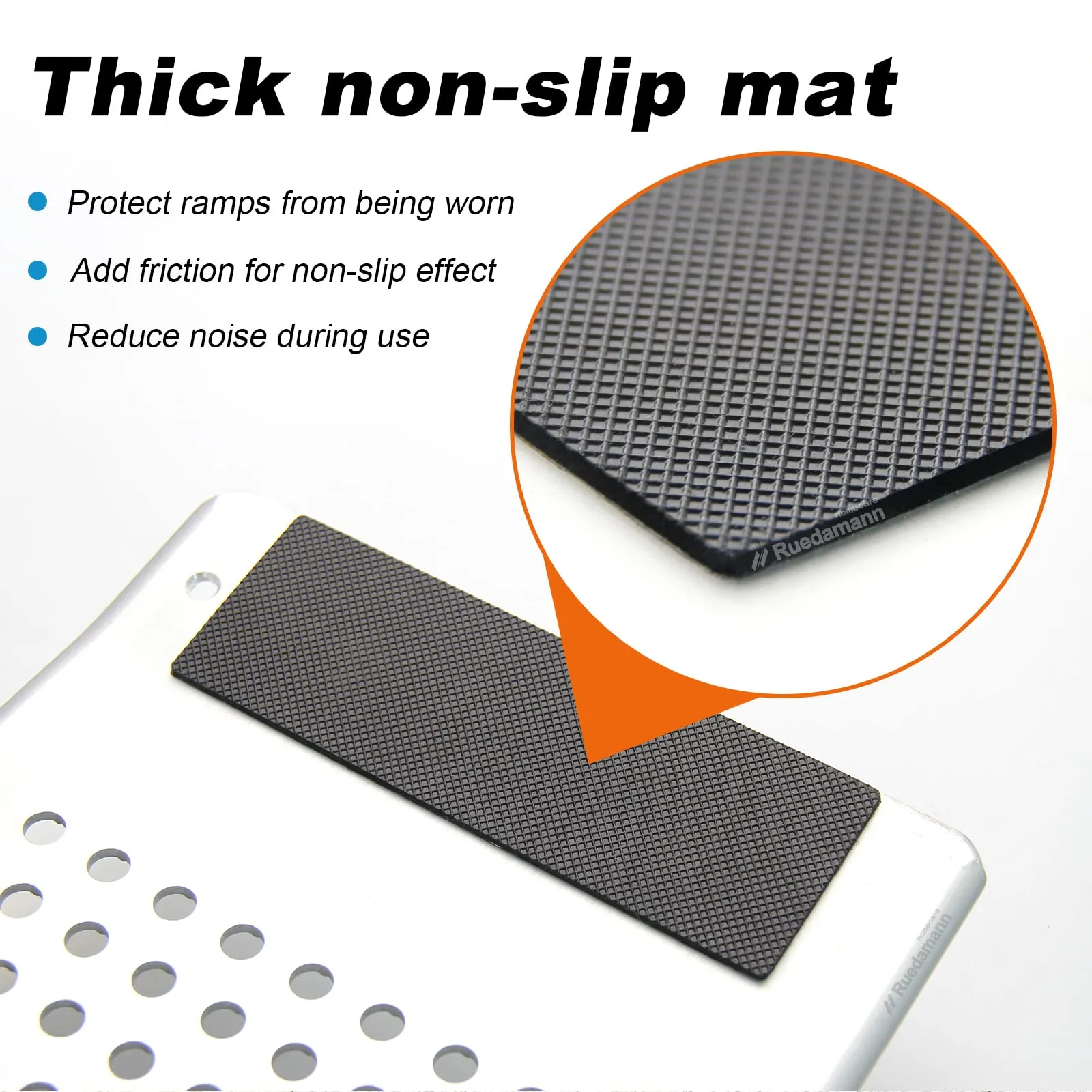 Ruedamann® 8.9" W Adjustable Three Section Wheelchair Ramp 1 Set