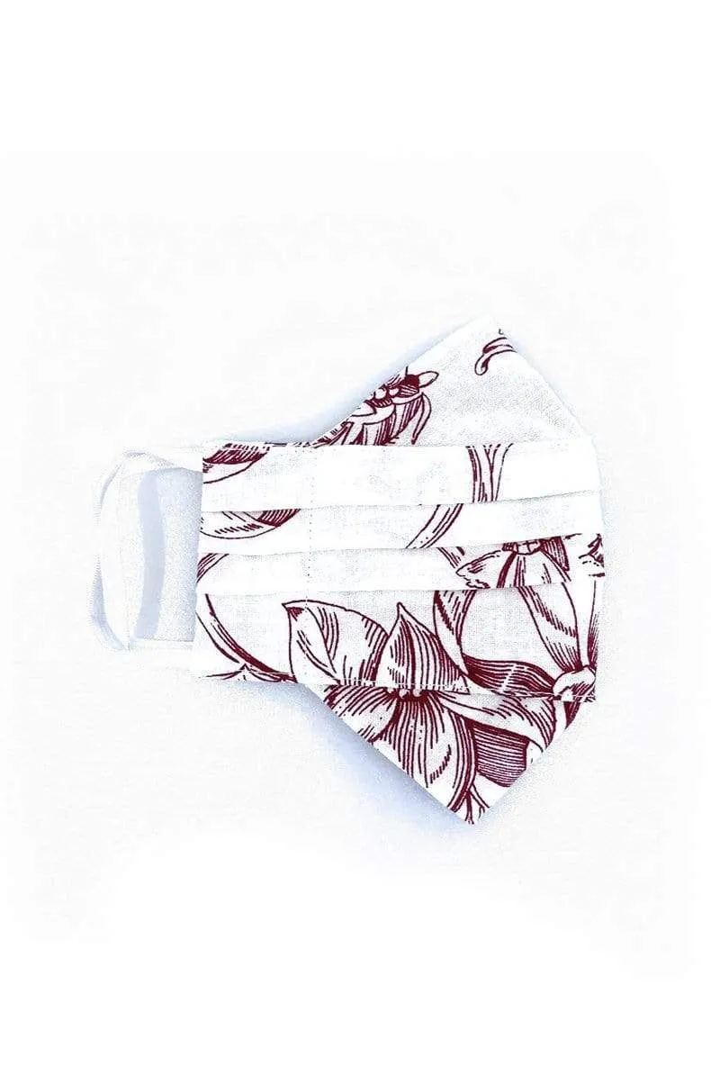 Safely Sip Mask in White Christmas Print LIMITED EDITION