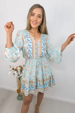 Saffron Dress -Blue