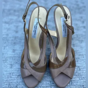 Saks Fifth Avenue  Vero Cuolo tan/brown heels.