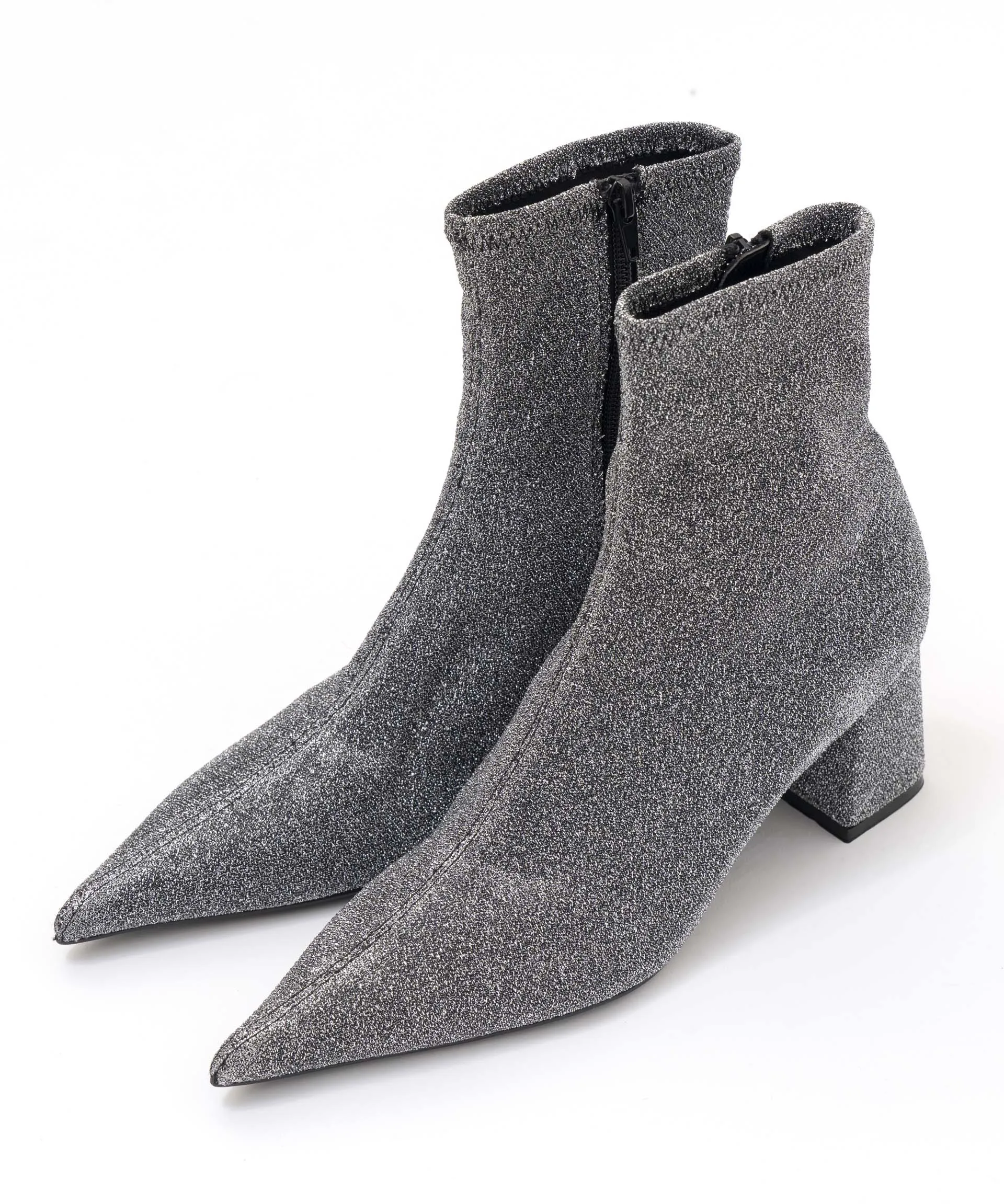 【SALE】Multi Fabric Stretch Short Boots
