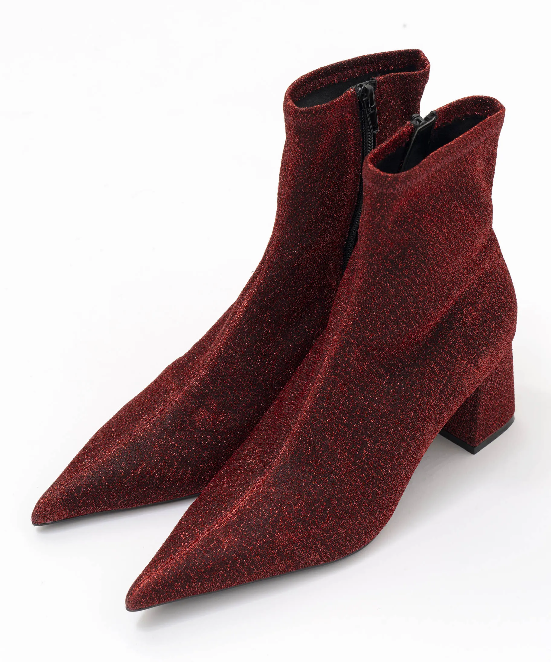 【SALE】Multi Fabric Stretch Short Boots