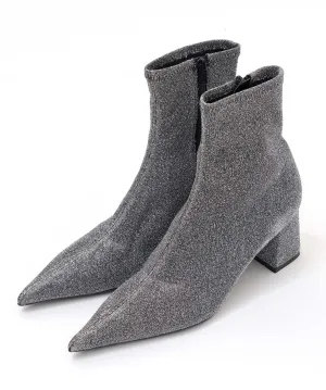 【SALE】Multi Fabric Stretch Short Boots