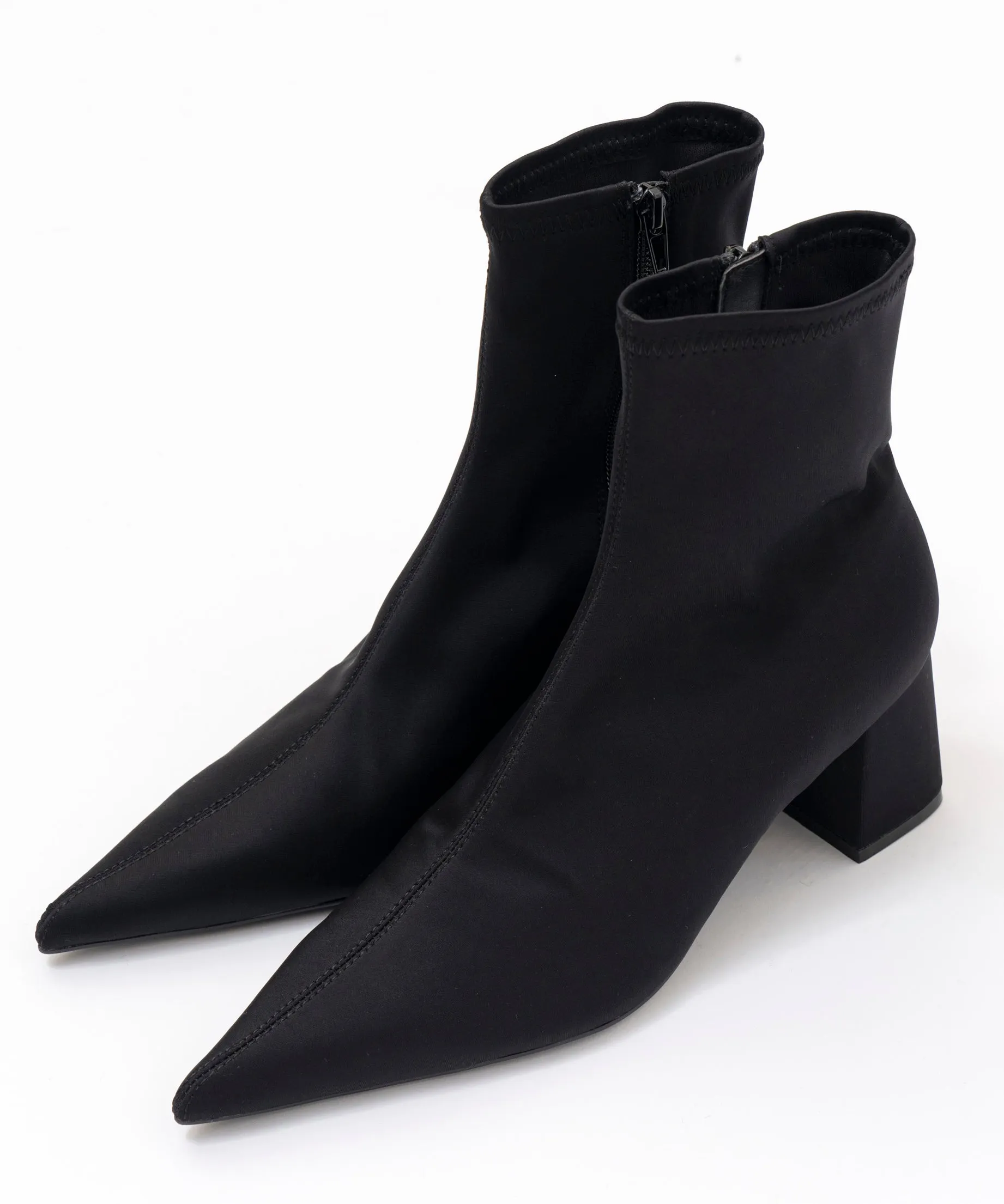 【SALE】Multi Fabric Stretch Short Boots