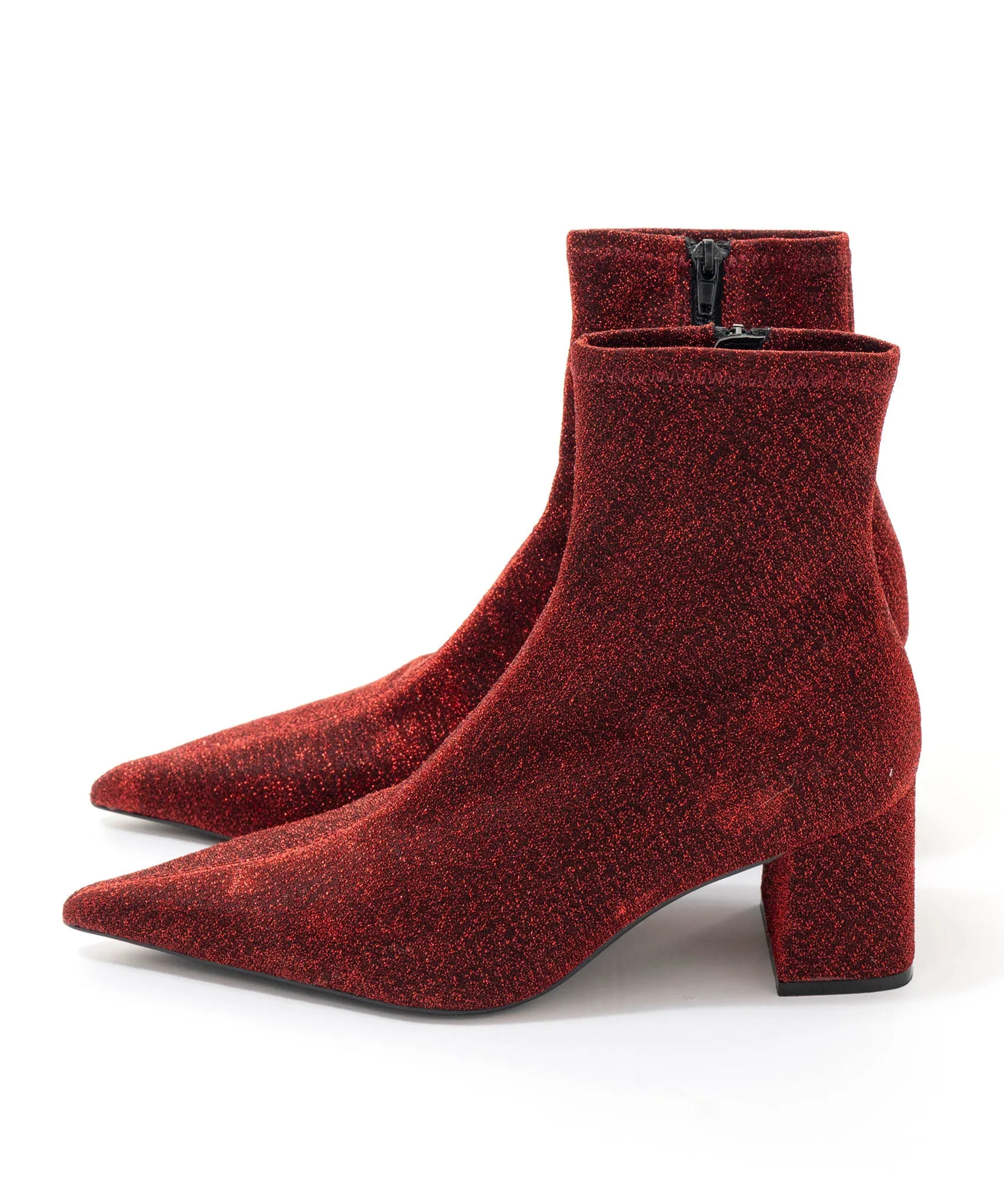 【SALE】Multi Fabric Stretch Short Boots