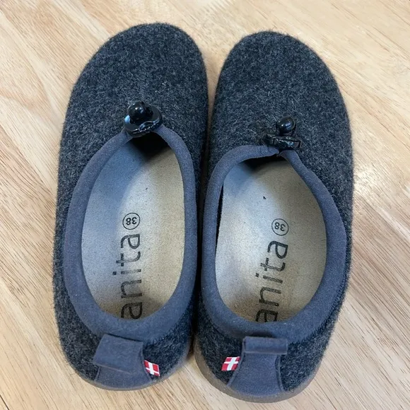 Sanita Stromo Unisex Slipper in Charcoal Size 38
